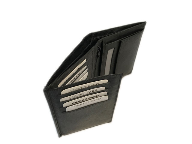 Portemonnaie Leder schwarz