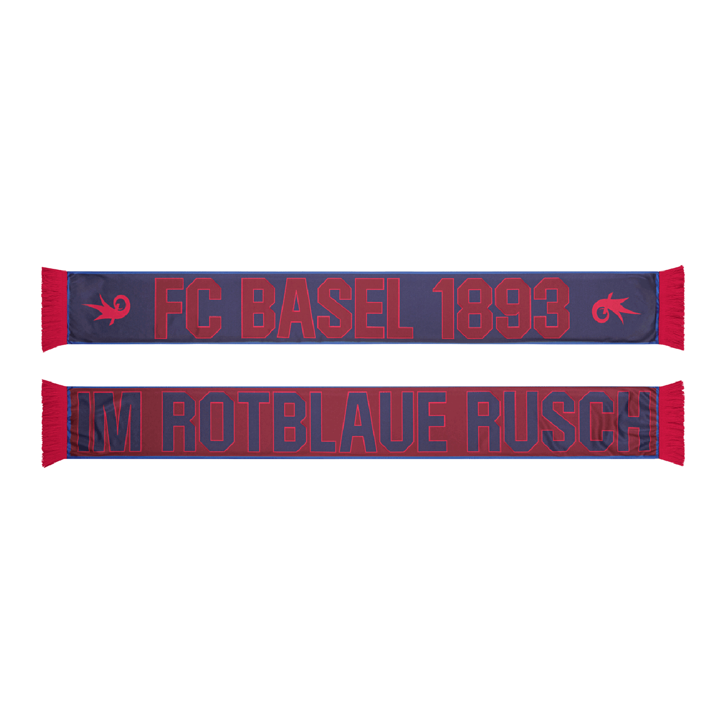 Polyschal im rotblaue Rusch