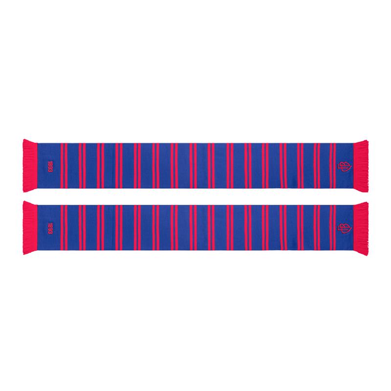 Jacquardschal Ringe rotblau