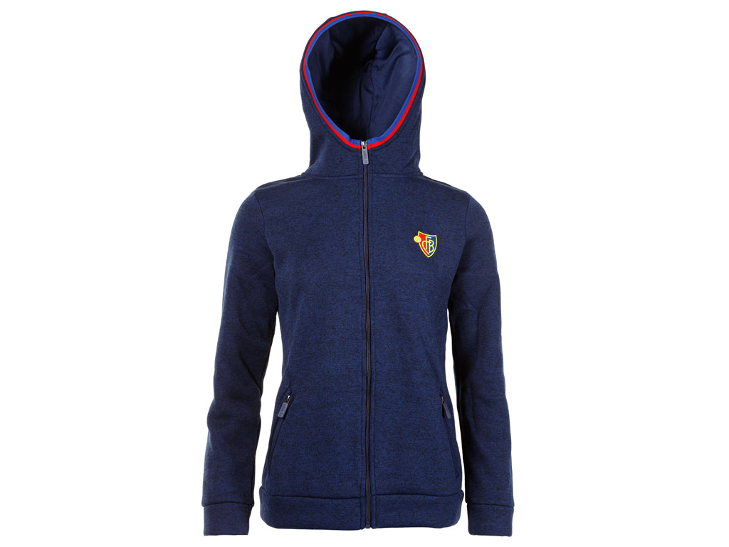 Damen Strickfleece-Jacke navy