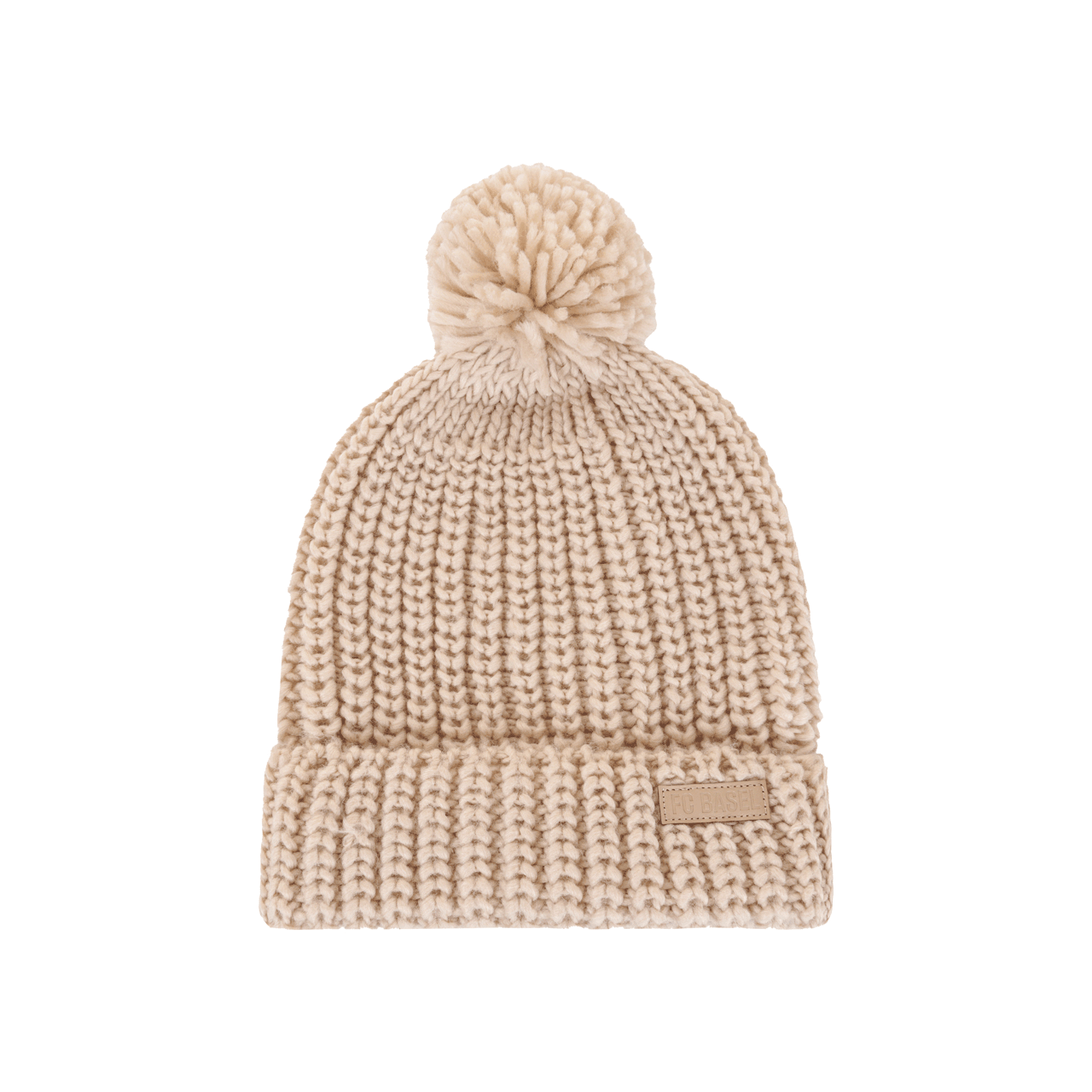 Bommelstrickmütze beige FC BASEL