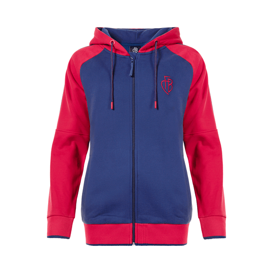 Zip-Hoodie Damen Raglan