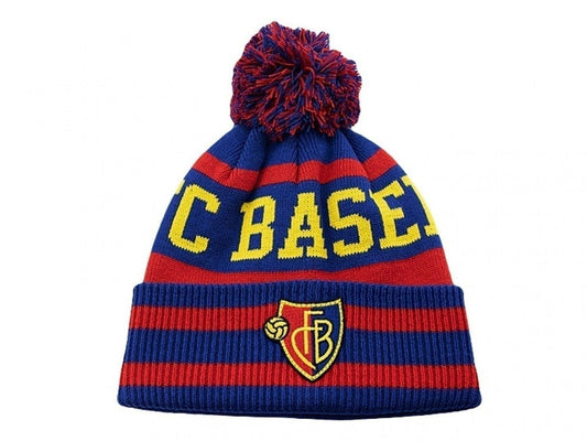 Bommelmütze rotblau gestreift