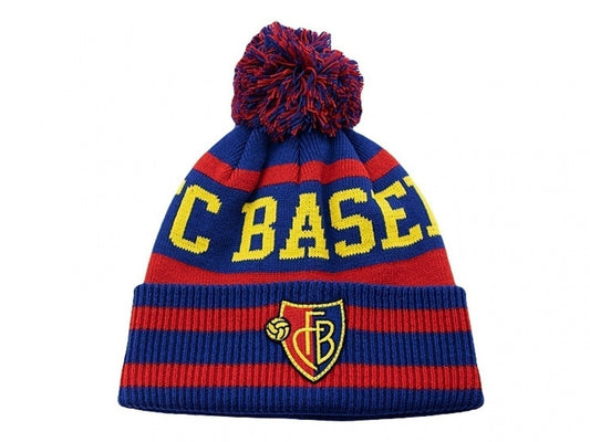 Bommelmütze rotblau gestreift