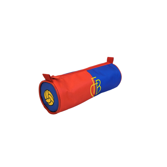 Etui rund rotblau Mono