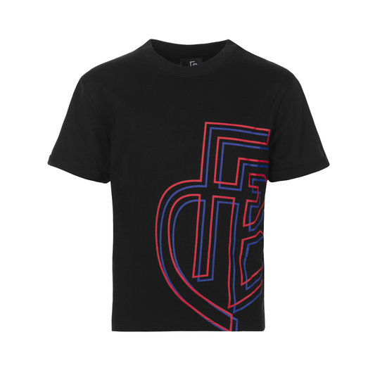 T-Shirt Kids schwarz / rotblau