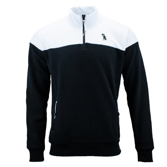 Half-Zip Sweatshirt schwarz/weiss BS