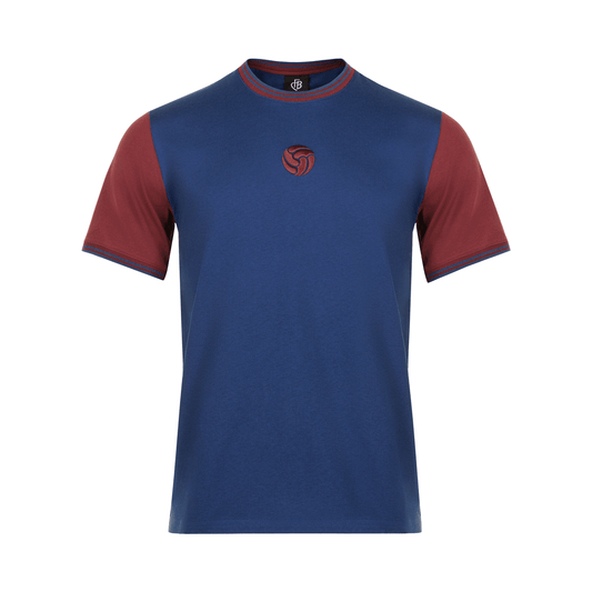 T-Shirt rotblau Ball