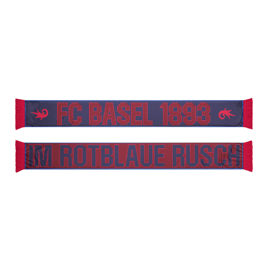 Polyschal im rotblaue Rusch