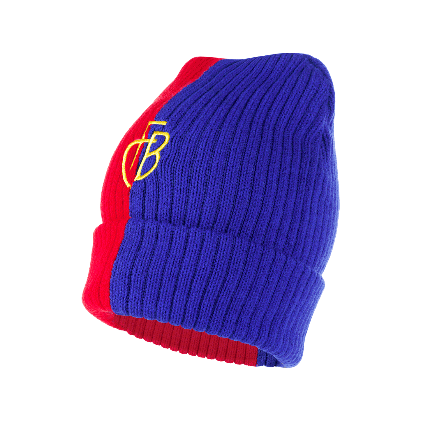 Strickmütze rotblau