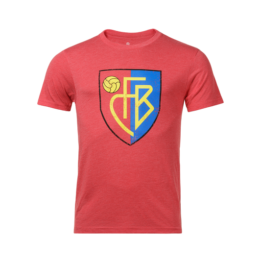 T-Shirt rot meliert Retro