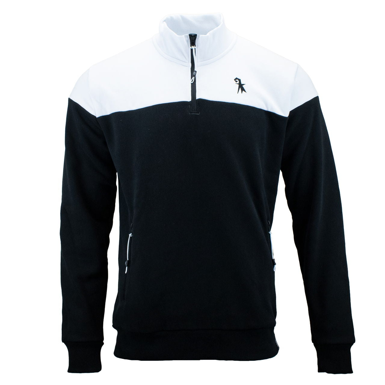 Half-Zip Sweatshirt schwarz/weiss BS